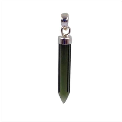 Pencil Moldavite 925 Silver Gemstone Pendant Healing Pendant Pretty Pendant Pencil Gemstone Pendants Greenish Gemstone Pendants