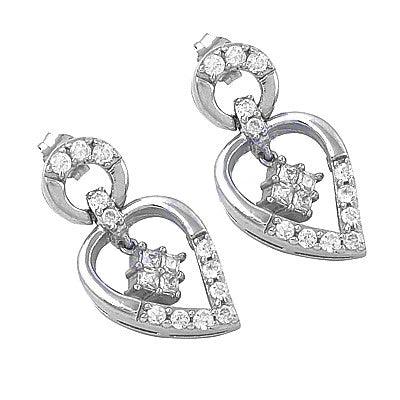 Perfect Cubic Zircon Gemstone 925 Silver Earring Impressive Cz Earrings Cz Silver Earrings