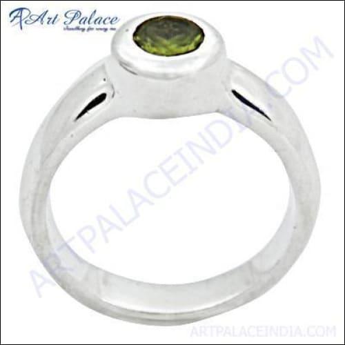 Peridot Gemstone Silver Ring 925 Silver Ring Handmade Design Ring