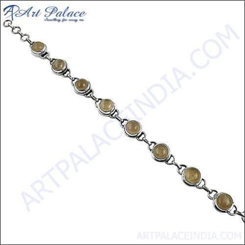 Plain Silver Gemstone Bracelets Jewelry, 925 Sterling Silver Jewlery