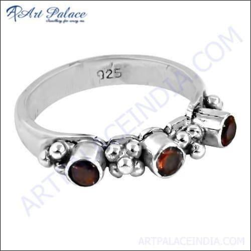 Popular Design Garnet Gemstone Silver Ring, 925 Sterling Silver Jewelry