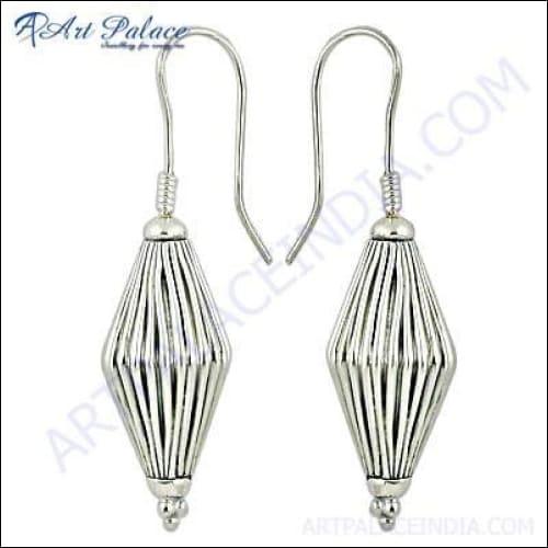 Popular Design Plain Silver Earrings