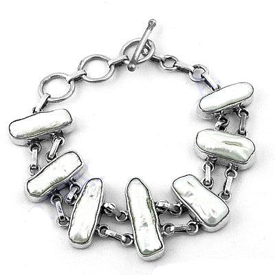 Precious Pearl Gemstone 925 Silver Bracelet Pearl Bracelet Awesome Bracelet