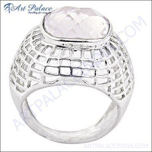 Premier Passion Crystal Gemstone Silver Ring