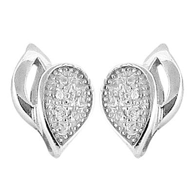 Pretty Cubic Zircon Gemstone Sterling Silver Earring Feminine Cz Earrings Graceful Cz Earrings