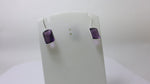 Load and play video in Gallery viewer, Silver Amethyst Drop Earrings for Women | Purple Gemstone Jewelry
