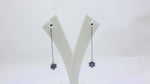 Load and play video in Gallery viewer, 925 Silver Amethyst Drop Earrings | Purple Gemstone Jewelry

