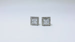 Load and play video in Gallery viewer, 925 Silver Cubic Zirconia Square Stud Earrings | Women's Gift
