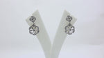 Load and play video in Gallery viewer, Silver Flower Earrings with Diamonds for Women | Dangle Earrings
