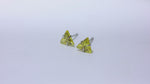 Load and play video in Gallery viewer, Yellow Trillion Cut Stud Earrings | Gold Plated | Women&#39;s Jewelry
