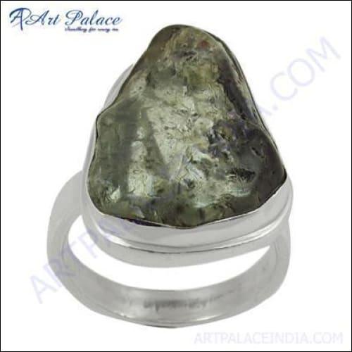Pure Style Aquamarine Gemstone Silver Ring