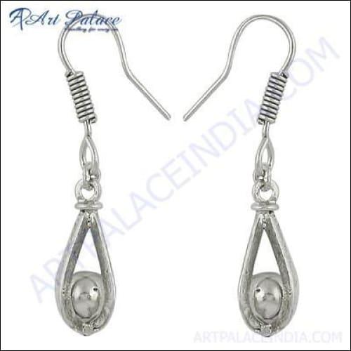 Pure Style Plain Silver Earrings