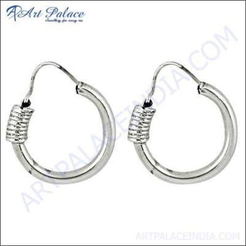 Quality Sterling Silver Earrings With Plain silver