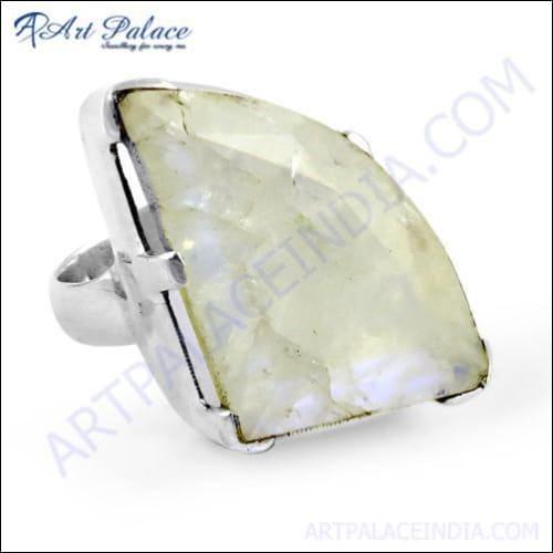 Rady To Wear Rainbow Moonstone Silver Ring