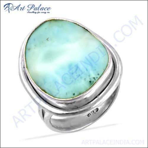 Ravishing Larimar Gemstone Silver Ring