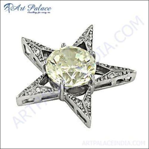 Rocking Star Style Cubic Zirconia Gemstone Pendant