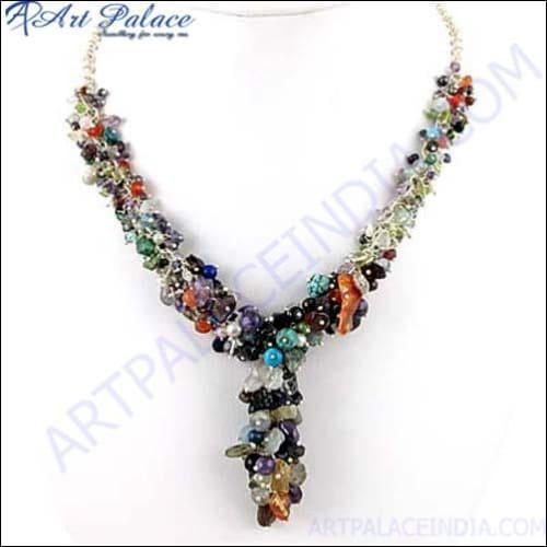 Rocking Style Gemstone Necklace