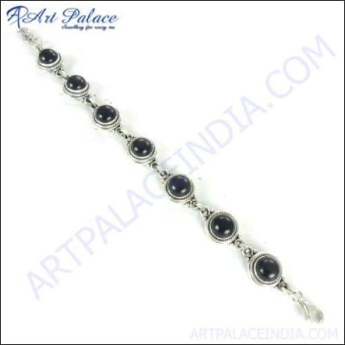 Romantic Gemstone 925 Sterling Silver Bracelet Handmade Gemstone Bracelet Solid Gemstone Bracelet