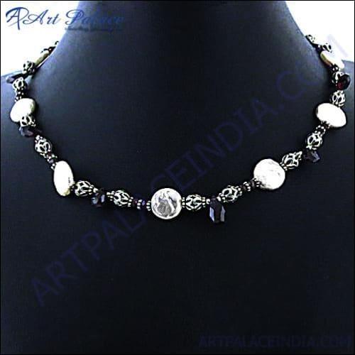 Romantic Gemstone Silver Necklace