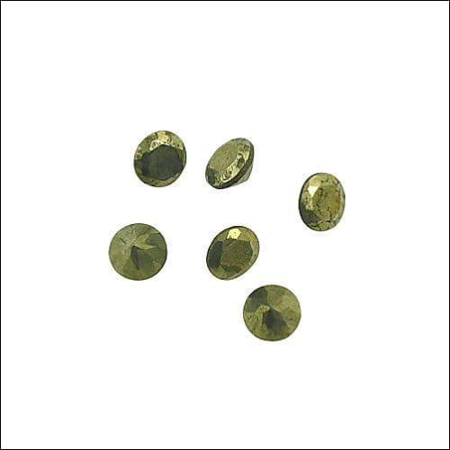 Round Shape 6 MM/1.6 Gms. Pyrite Stones For Jewelry, Loose Gemstone Pyrite Stone