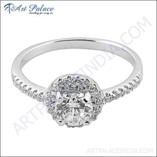 Royal Cubic Zirconia Silver Ring