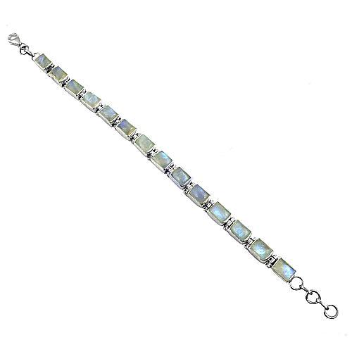 Semi Precious Stone Silver Bracelets Jewelry, 925 Sterling Silver Jewelry Exceptional Gemstone Bracelet Trendy Bracelet