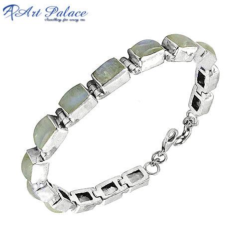 Semi Precious Stone Silver Bracelets Jewelry, 925 Sterling Silver Jewelry Exceptional Gemstone Bracelet Trendy Bracelet