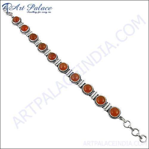 Simple Newest 925 Silver Gemstone Bracelets Jewelry