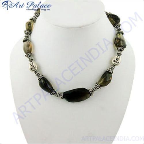 Smokey Quartz 925 Silver Necklace