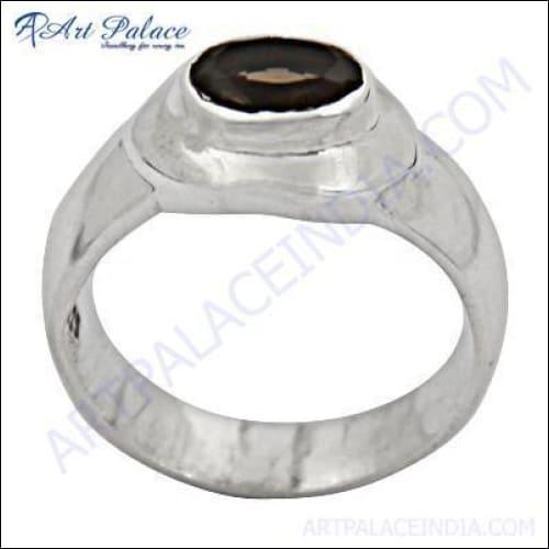 Smokey Quartz Gemstone Silver Ring Gemstone Silver Rings Fancy Rings