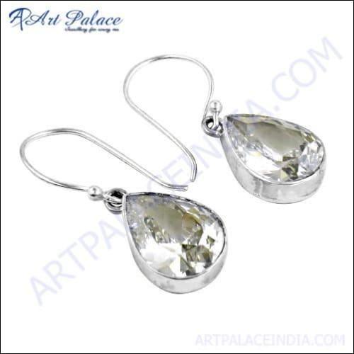 Sparkling CZ 925 Silver Earring
