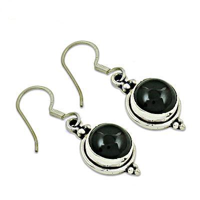 Sterling Silver Black Onyx Stone Earring Jewelry Glamours Earring Superb Earring