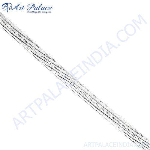 Sterling Silver Rock Style Chain Jewelry, 925 Sterling Silver Plain Silver Chain Handmade Silver Chain Coolest Silver Chain