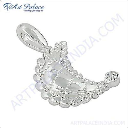 Styles Cubic Zirconia Gemstone Silver Pendant, 925 Sterling Silver Jewelry Simple Cz Pendant Fancy Cz Pendant
