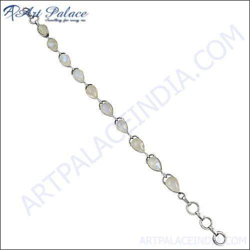 Stylish 925 Sterling Silver Gemstone Bracelets Jewelry