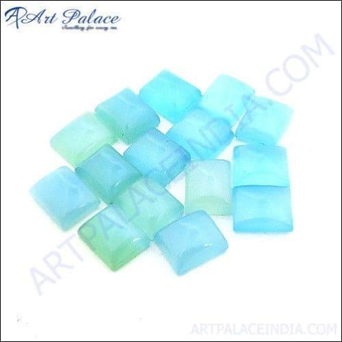 Top Quality Aqua Chalcedony Loose Gemstone Square Gemstone Blue Gemstone