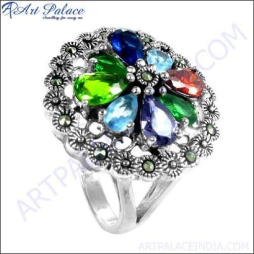 Top Quality Gemstone 925 Silver Ring