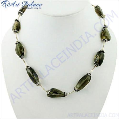 Top Quality Jewelry Parts Gemstone Silver Necklace