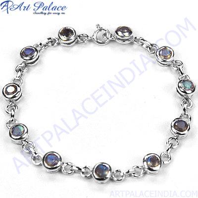 Top Quality Labradorite Silver Gemstone Bracelet Labradorite Bracelet Brilliant Bracelet