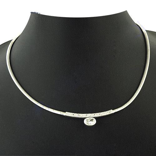 Traditional Cubic Zircon Gemstone 925 Sterling Silver Necklace Feminine Cz Necklace Pretty Cz Necklace