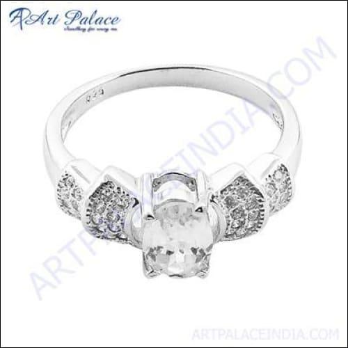 Truly Designer Cubic Zirconia Silver Ring