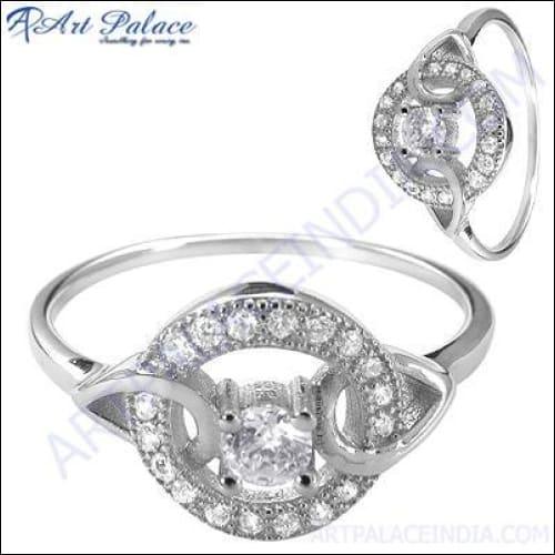 Truly Designer CZ Silver Ring