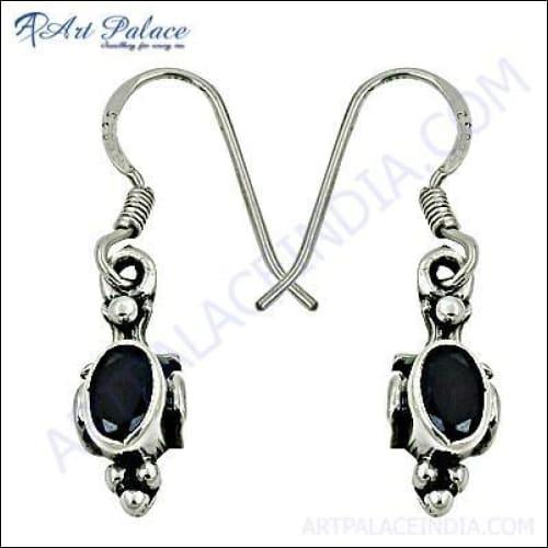 Elegant Designer Silver Garnet Earrings - Truly Unique Jewelry