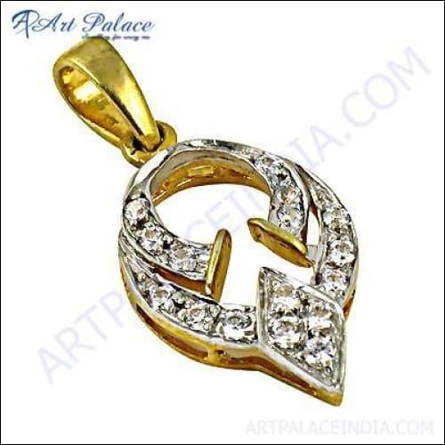 Ultimate Design Gold Plated Silver Gemstone Pendant Jewelry