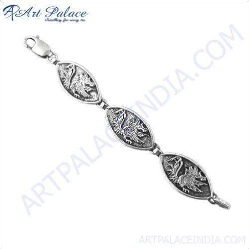 Vintage Inspire Plain Silver Bracelet Handmade Silver Bracelet Fashionable Bracelet