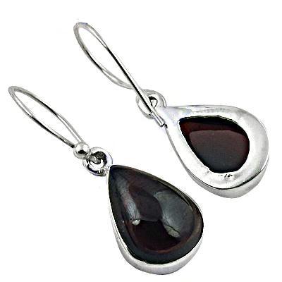 Wholesale 925 Sterling Silver Garnet Pear Cab Gemstone Earring Trendy Cabstone Earring Superb Earring