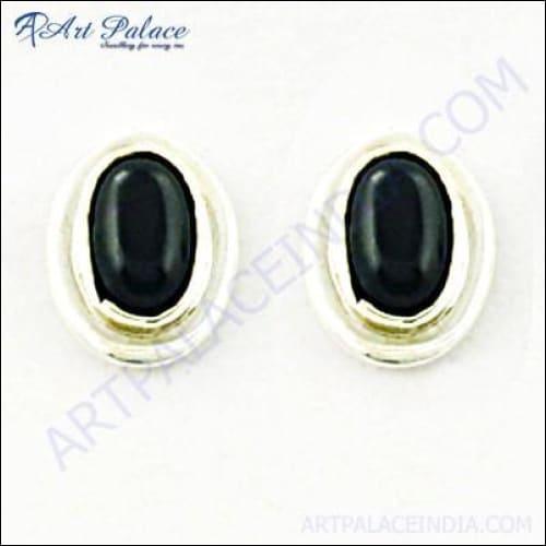 Wholesale Gemstone Earring HandmadeBlack Onyx Gemstone Earrings Fashionable Earring