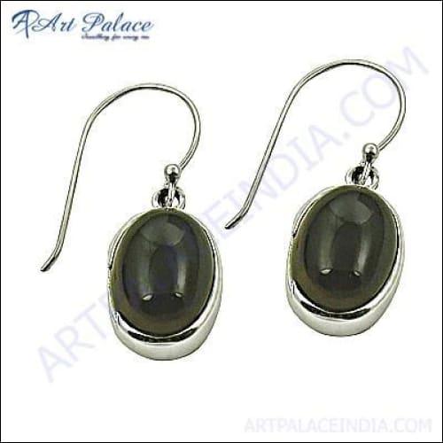 Wholesale Gemstone Earring Smokey Quartz 925 Silver Earring Synergy Gemstone Earring