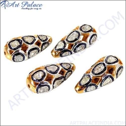 Wholesale Gold Plated Silver Jewelry Diamond Beads Handmade Jewelry Superior Victorian Beads Classic Victorian Beads