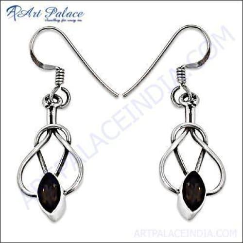 Stylish Garnet Gemstone Silver Earring 925 Silver Earring Fashionable Earring